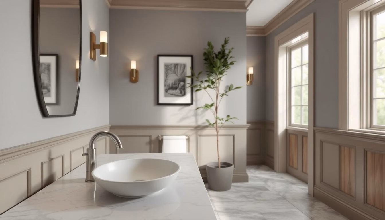 Powder room remodel cost example