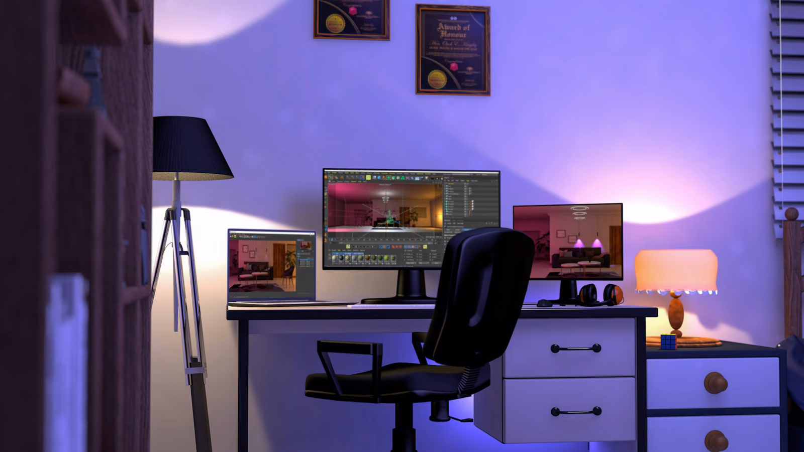 Lighting and Ambiance in home office