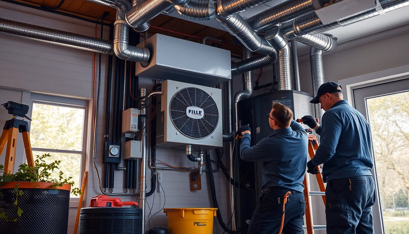Image of a modern HVAC system installation