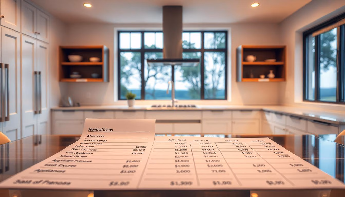 kitchen renovation cost breakdown
