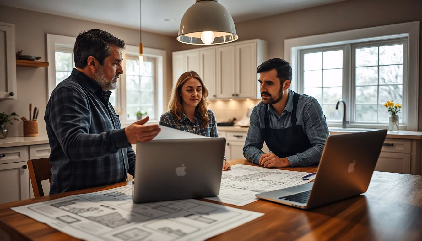 homeowner meeting with a contractor