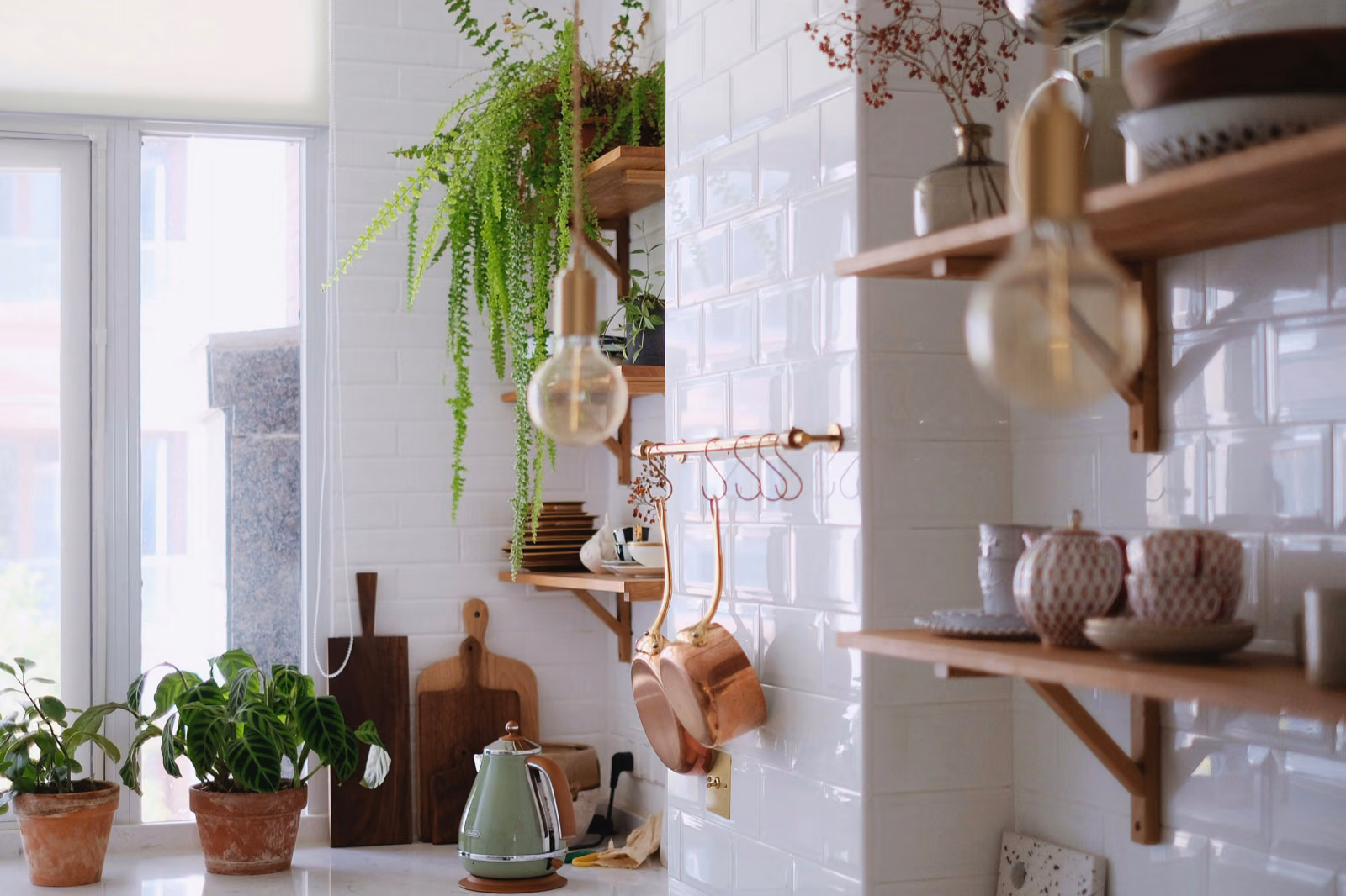 Sconces in kitchen