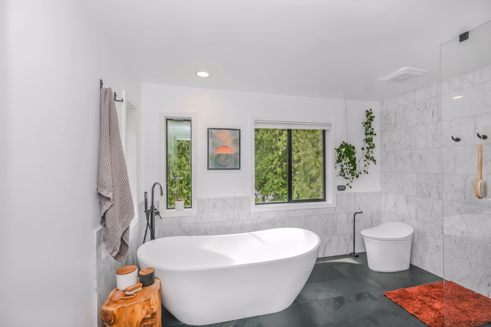 An image of a step-through insert being installed in a bathtub