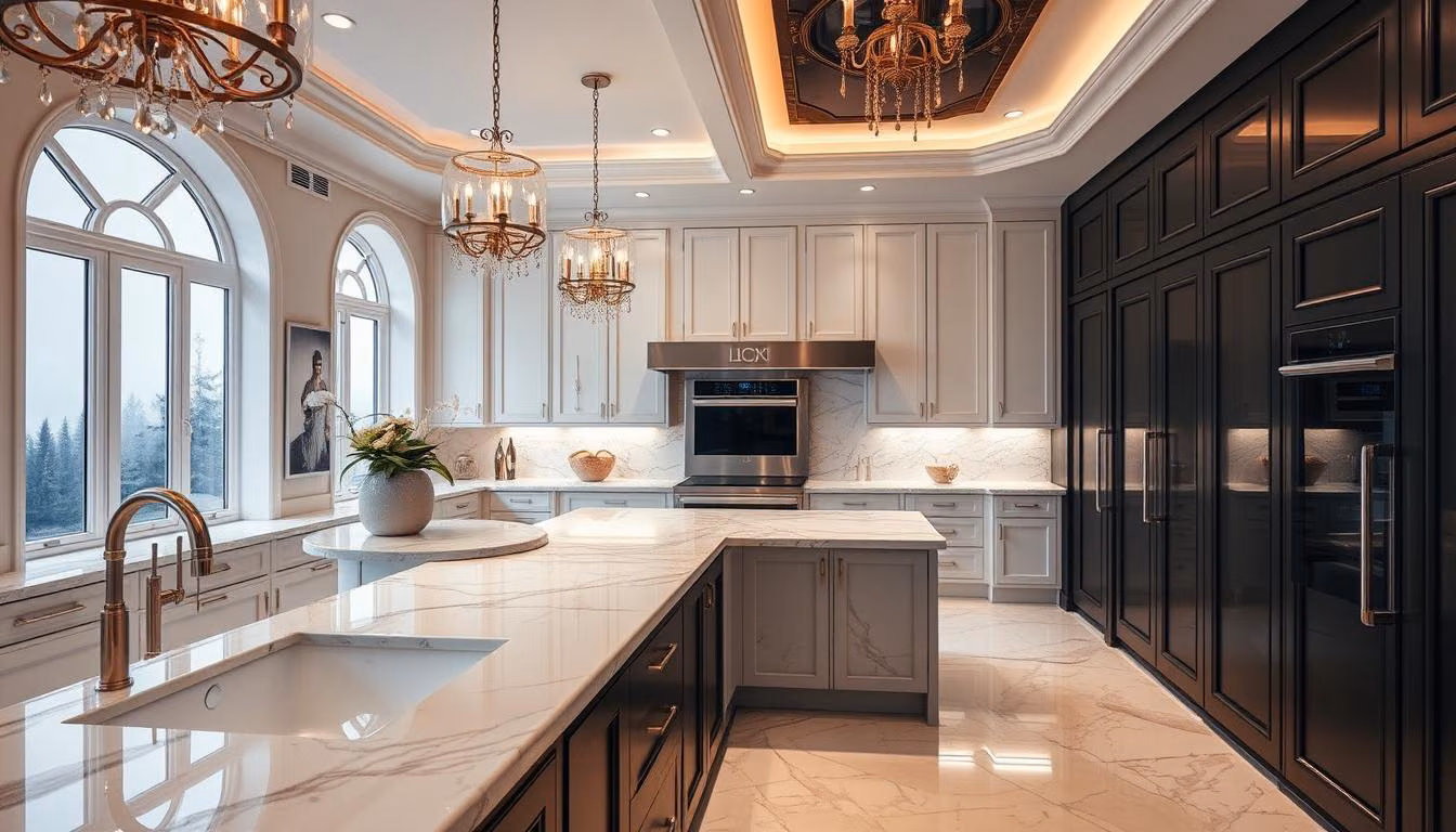Image of a luxurious kitchen and bath design by Luxe Kitchen