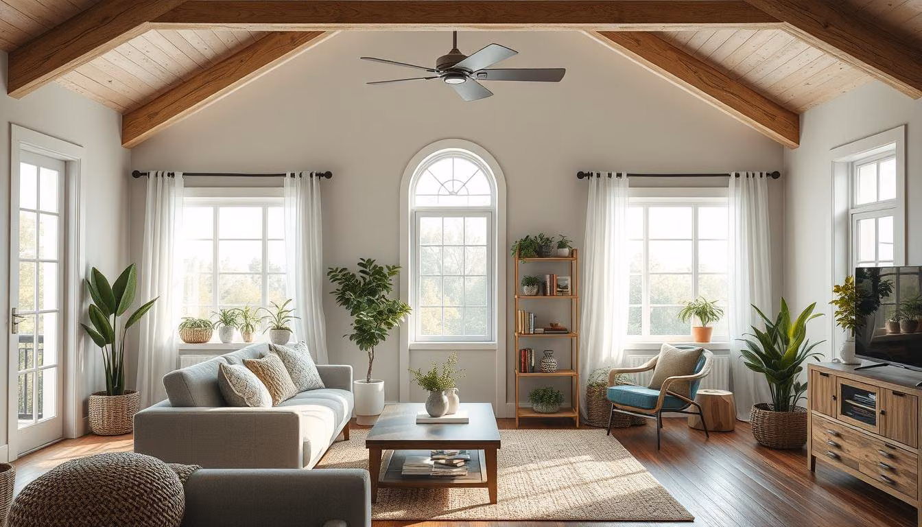 Generate an image of a home renovation project incorporating eco-friendly materials and energy-efficient upgrades.