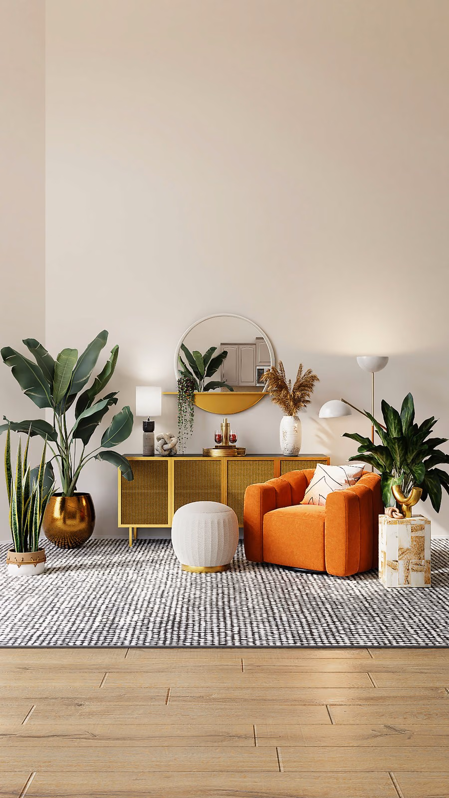 Living room styled by an interior designer