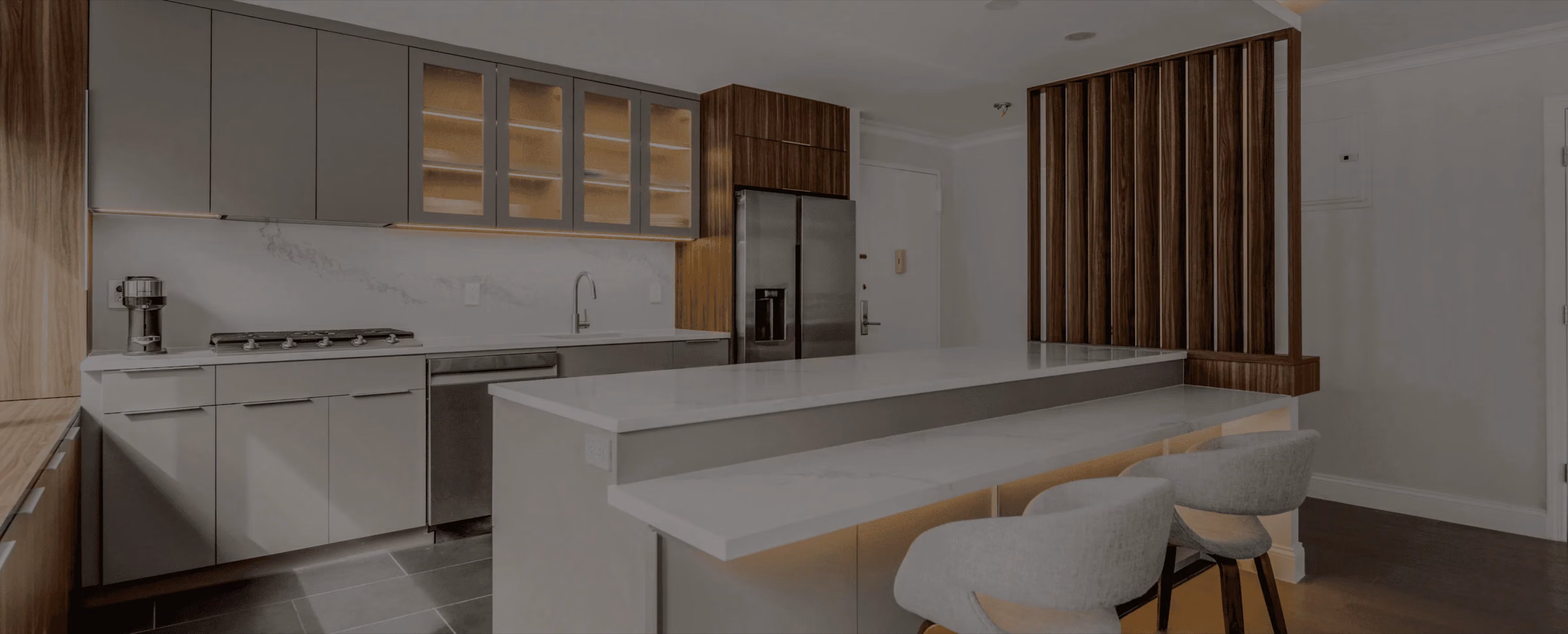 A renovated modern kitchen